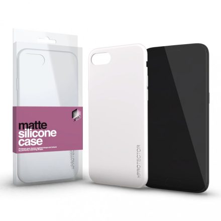 Szilikon matte tok ultra vékony opál fehér Samsung A12