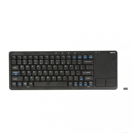 Omega Angol Vezeték Nélküli Billentyűzet + Touchpad, Fekete (43666)
