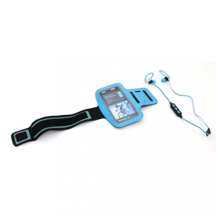Platinet Bluetooth headset mellékelt karpánttal, Kék (43676)