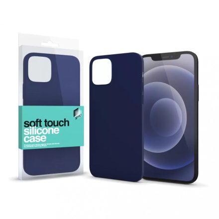 XPRO Soft Touch szilikon tok sötétkék iPhone 13