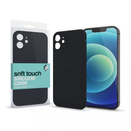 Soft Touch Silicone Case Slim fekete Apple iPhone 13 Pro Max