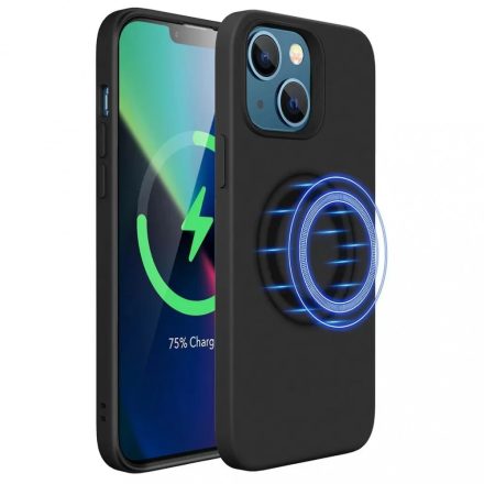 ESR Fekete Cloud Soft Szilikon tok iPhone 13 (150177)