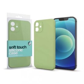   Soft Touch Silicone Case Slim világoszöld Samsung S22 Ultra