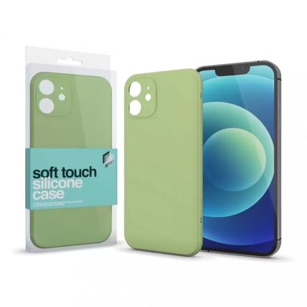 Soft Touch Silicone Case Slim világoszöld Samsung S22 Ultra
