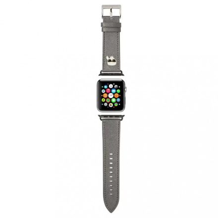 Karl Lagerfeld óraszíj ezüst KLAWLOKHG Apple Watch 42mm / 44mm / 45mm / 49mm