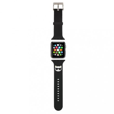 Karl Lagerfeld óraszíj fekete (KLAWLSLCK) Apple Watch 42mm / 44mm / 45mm