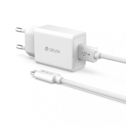 Devia Smart V3 töltő szett USB-C kábellel 2A Fehér