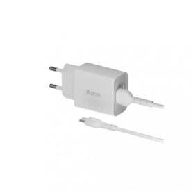   Devia Töltő szett 2 USB adapter Type-C kábellel 2.4A fehér