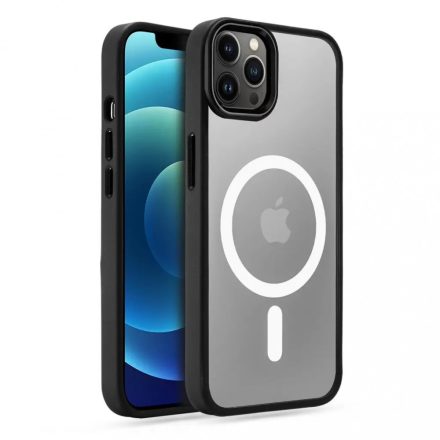 Tech-Protect MAGMAT Magsafe tok átlátszó / fekete Apple iPhone 12 / 12 Pro