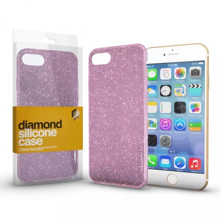 XPRO Szilikon tok Diamond Pink iPhone 14 Pro