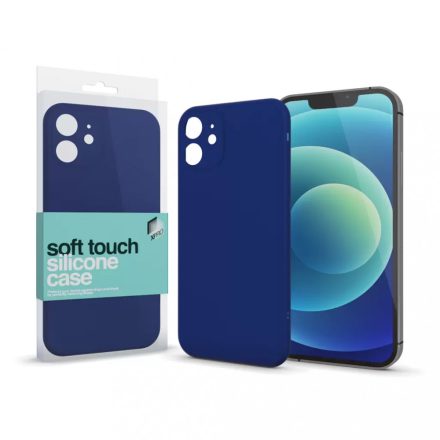 XPRO Soft Touch szilikon tok Slim sötétkék iPhone 14 Plus