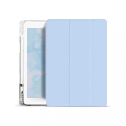 XPRO Smart Book tok pencil tartóval és teljesen átlátszó szilikon hátlappal világoskék ipad 10,9" (2022) 10. generációs