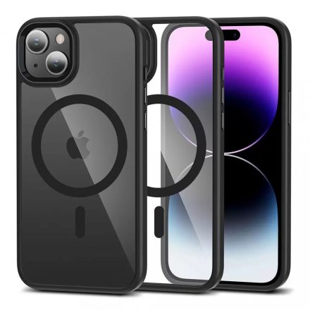 Tech-Protect Magmat Magsafe átlátszó fekete tok iPhone 15 Plus 949071