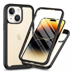   Techsuit fekete Defense360 Pro tok + Kijelzővédő fólia iPhone 15