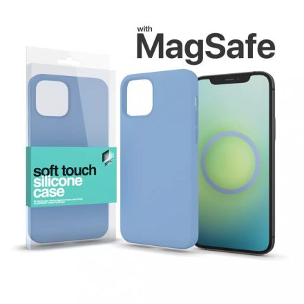 XPRO MagSafe Soft Touch Szilikon tok iPhone 15 Pro Max - világoskék