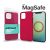 XPRO MagSafe Soft Touch Szilikon tok iPhone 15 - piros