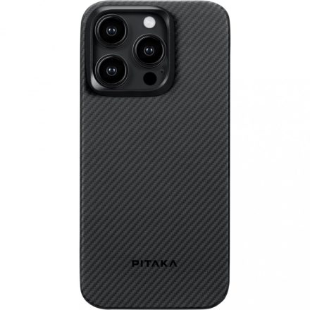 Pitaka MagEZ Case 4 Black Grey Twill 600D iPhone 15 Pro Max - MagSafe rögzítéssel