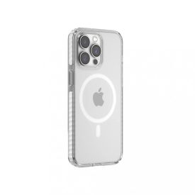   Devia Guardian sorozatú átlátszó fehér kerettel MagSafe védőtok iPhone 15 Pro