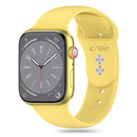 Tech-Protect SILICONE óraszíj citromsárga, Apple Watch 44mm / 45mm / 46mm / 49mm