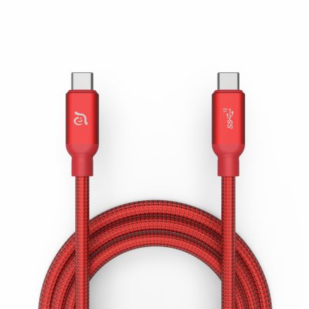 ADAM elements CASA C100+ USB3.1 Gen2 100W USB-C/USB-C adat- és töltőkábel, piros
