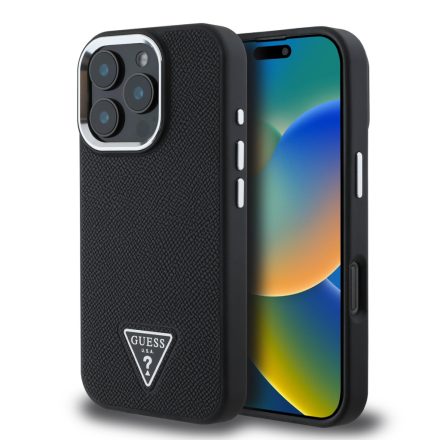 Guess PU Logo Tok iPhone 16 Pro fekete