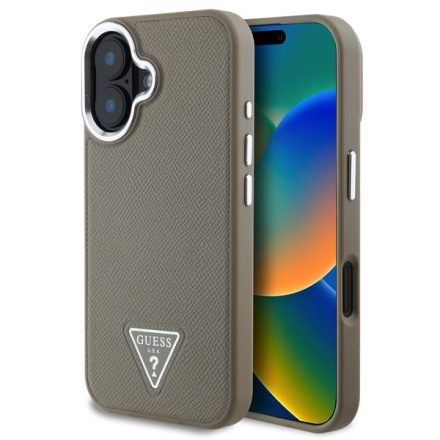 Guess PU Logo Tok iPhone 16 barna