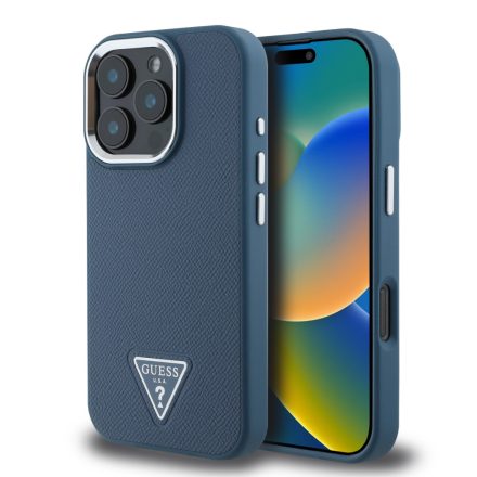 Guess PU Logo Tok iPhone 16 Pro kék