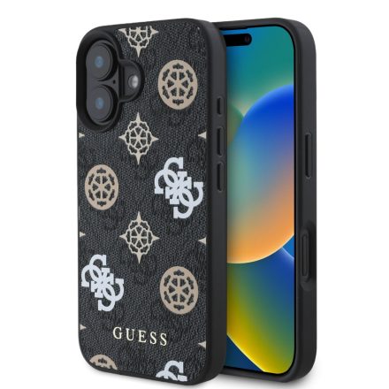 Guess PU Peony MagSafe Tok iPhone 16 fekete