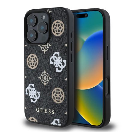 Guess PU Peony MagSafe tok iPhone 16 Pro Max fekete GUHMP16XP4PWPK