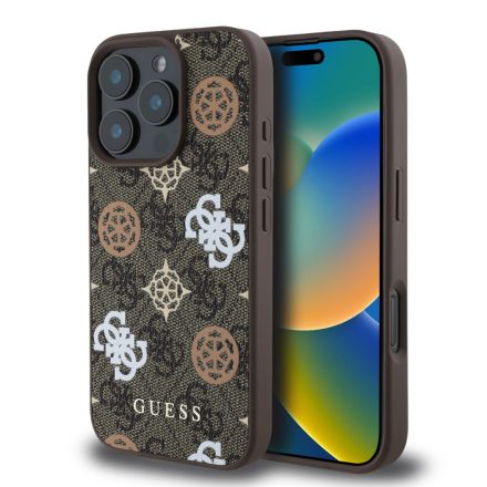 Guess PU Peony MagSafe tok iPhone 16 Pro Max barna GUHMP16XP4PWPW