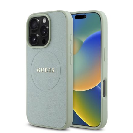 Guess PU Classic Logo MagSafe Tok iPhone 16 Pro zöld