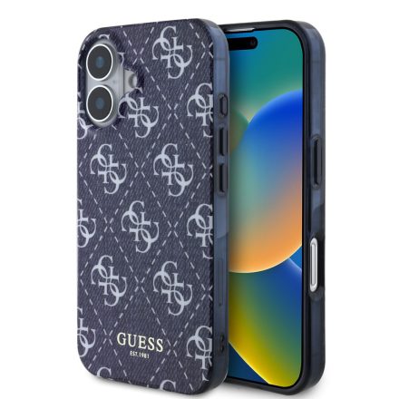 Guess IML Denim Effec MagSafe Tok iPhone 16 Dark kék