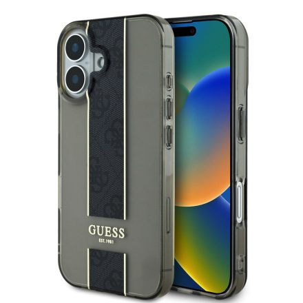 Guess IML Middle Stripe Tok iPhone 16 fekete