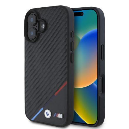 BMW M Carbon MagSafe Tok iPhone 16 Fekete