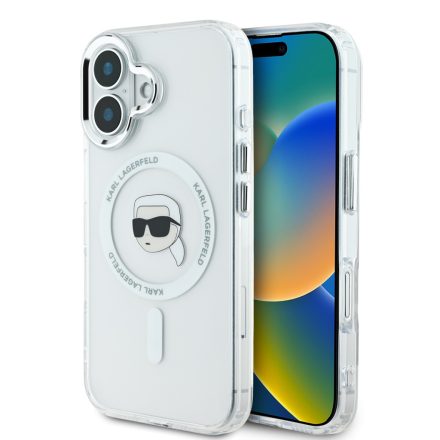 Karl Lagerfeld IML Karl Metal Frame MagSafe Tok iPhone 16 átlátszó