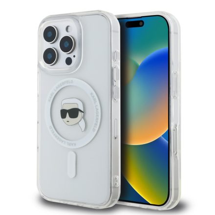 Karl Lagerfeld IML Karl Metal Frame MagSafe Tok iPhone 16 Pro átlátszó