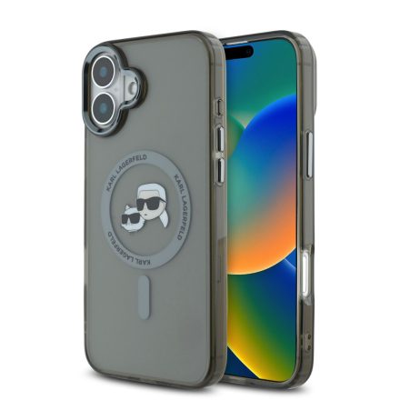 Karl Lagerfeld IML K&CH Metal Frame MagSafe Tok iPhone 16 fekete