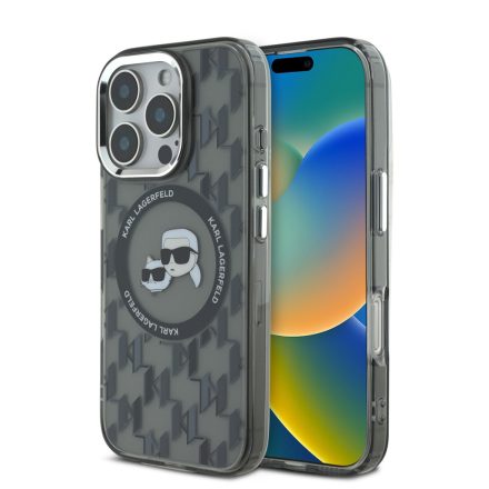 Karl Lagerfeld IML Monogram K&CH MagSafe Tok iPhone 16 Pro Max fekete