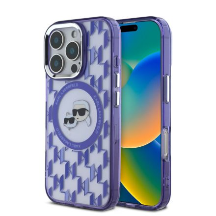 Karl Lagerfeld IML Monogram K&CH MagSafe Tok iPhone 16 Pro lila