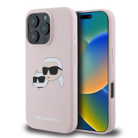 Karl Lagerfeld Szilikon MagSafe tok iPhone 16 Pro Max Pink KLHMP16XSKCHPPLP