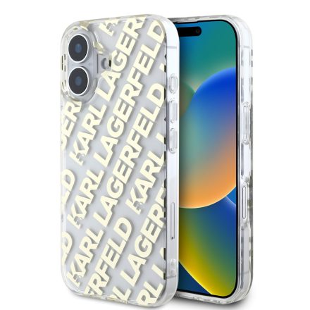 Karl Lagerfeld IML Electroplated Repeated Logo Tok iPhone 16 arany