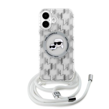 Karl Lagerfeld IML Monogram Crossbody K&CH MagSafe Tok iPhone 16 átlátszó