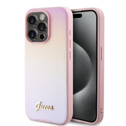 Guess PU Bőr Színjátszós Tok iPhone 15 Pro Pink GUHCP15LPSAIRSP