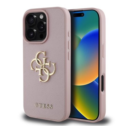 Guess PU Metal Logo Tok iPhone 16 Pro pink