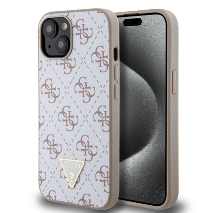 Guess PU Bőr Tok iPhone 15 fehér GUHCP15SPG4GPH