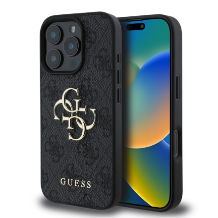 Guess PU Metal Logo Tok iPhone 16 Pro Grey