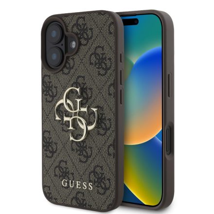 Guess PU Metal Logo Tok iPhone 16 Brown
