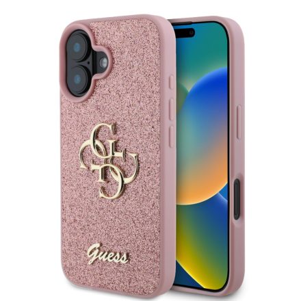 Guess PU Fixed Glitter tok iPhone 16 Pink GUHCP16SHG4SGP