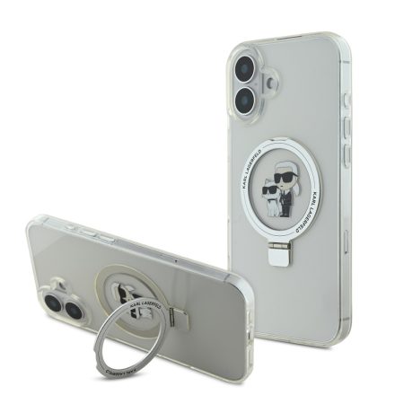 Karl Lagerfeld Ringstand K&CH MagSafe Tok iPhone 16 fehér