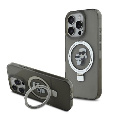 Karl Lagerfeld Ringstand K&CH MagSafe Tok iPhone 16 Pro Max fekete